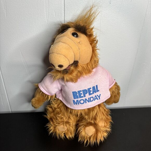 Alf Other - Vintage Alf Plush “ Repeal Monday “ Shirt 12” Stuffed Animal Coleco Industries